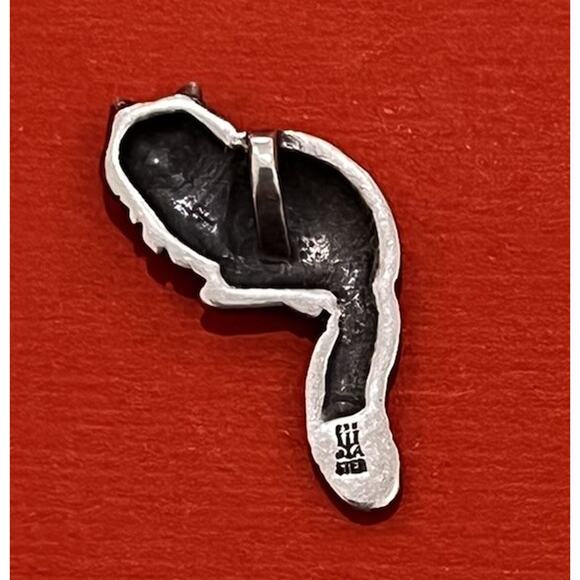 James Avery Retired Sterling Silver VINTAGE Fluffy Cat Charm - Picture 2 of 3